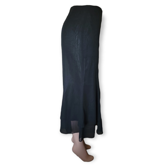 ADRIANNA‎ Papell Evening Essentials Black Layered Mermaid Style Skirt - Picture 6 of 9